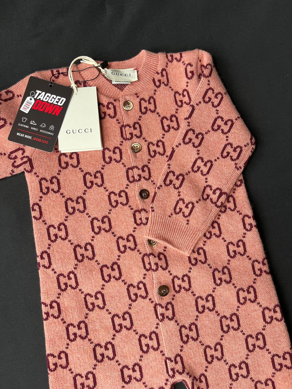 Gucci Baby GG Knit One-Piece