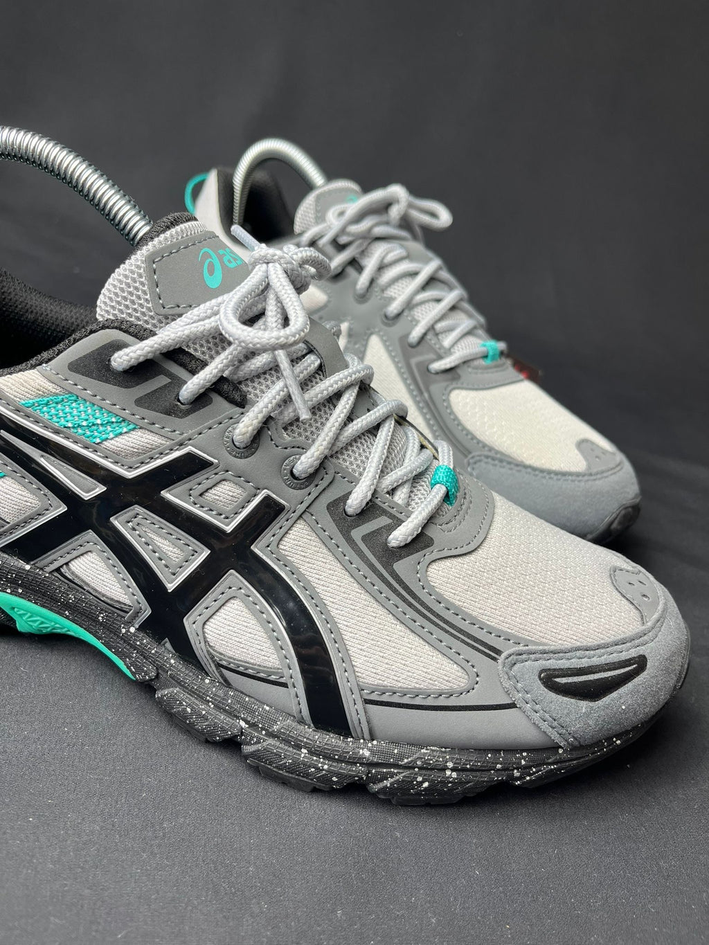 ASICS Gel-Venture 6 Grey Black Aqua Trainers