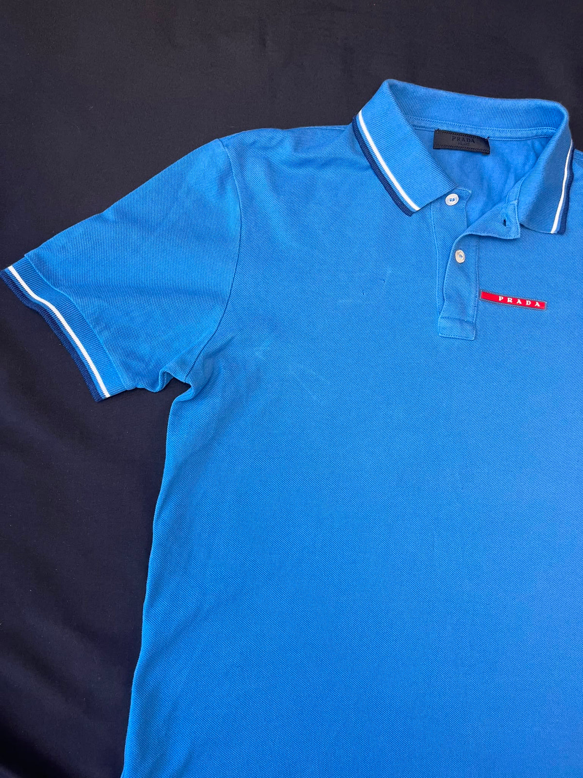 Prada Blue Polo Shirt