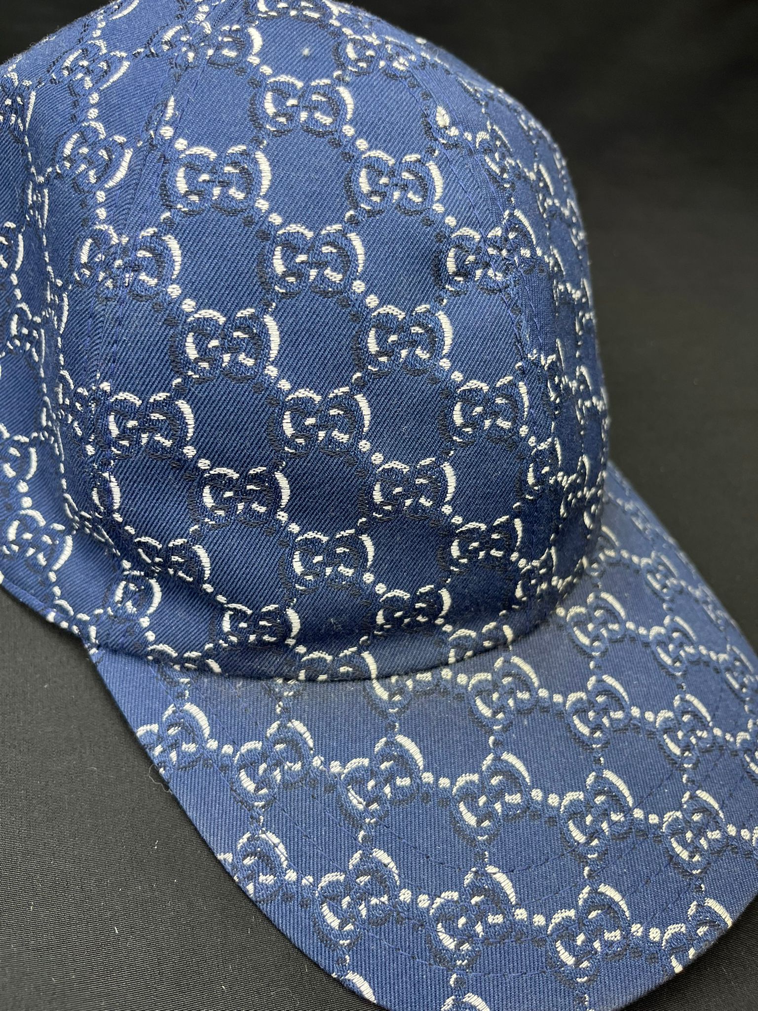 Gucci Blue GG Monogram Cap