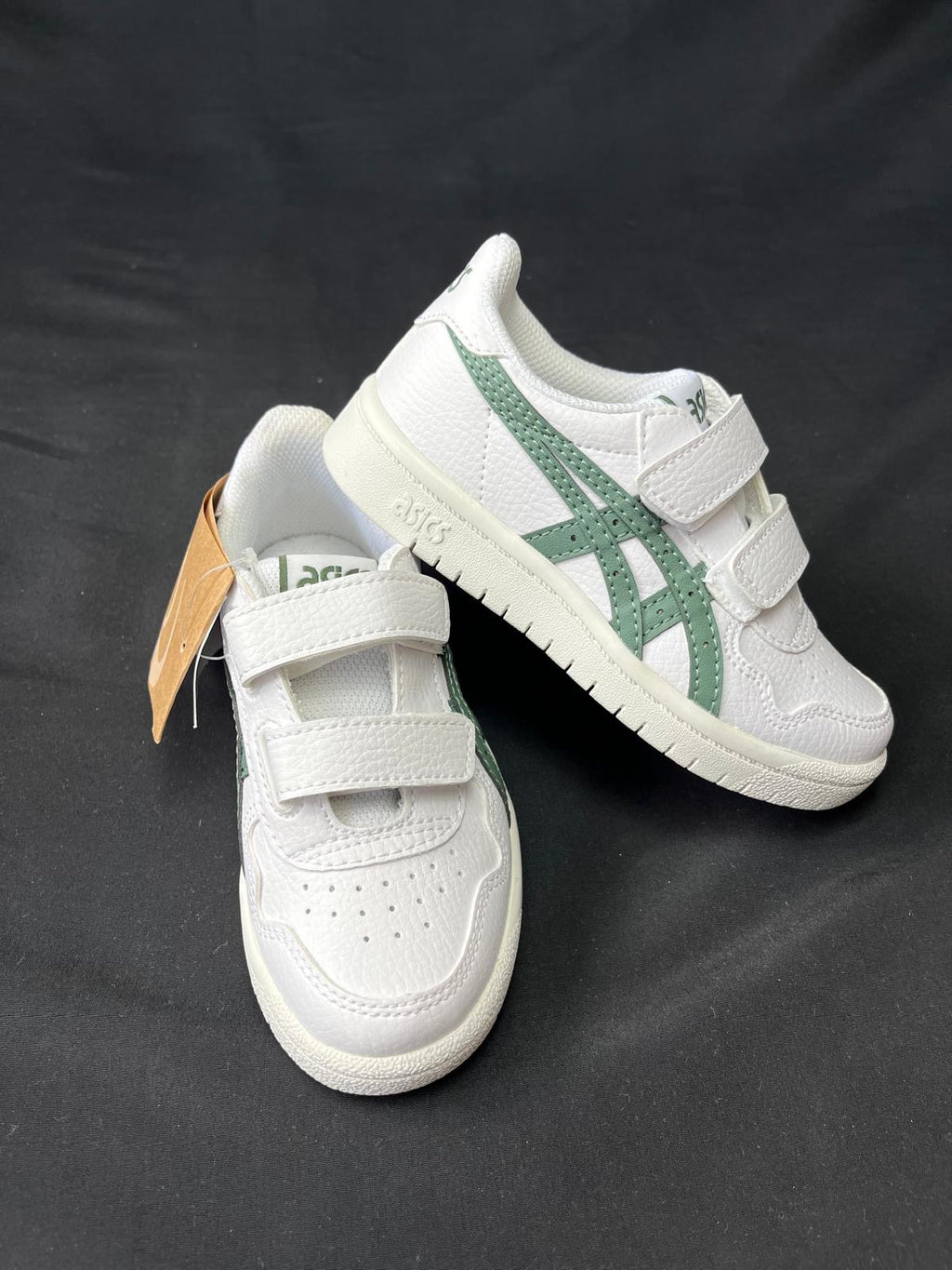 ASICS Japan White Green Kids Trainers