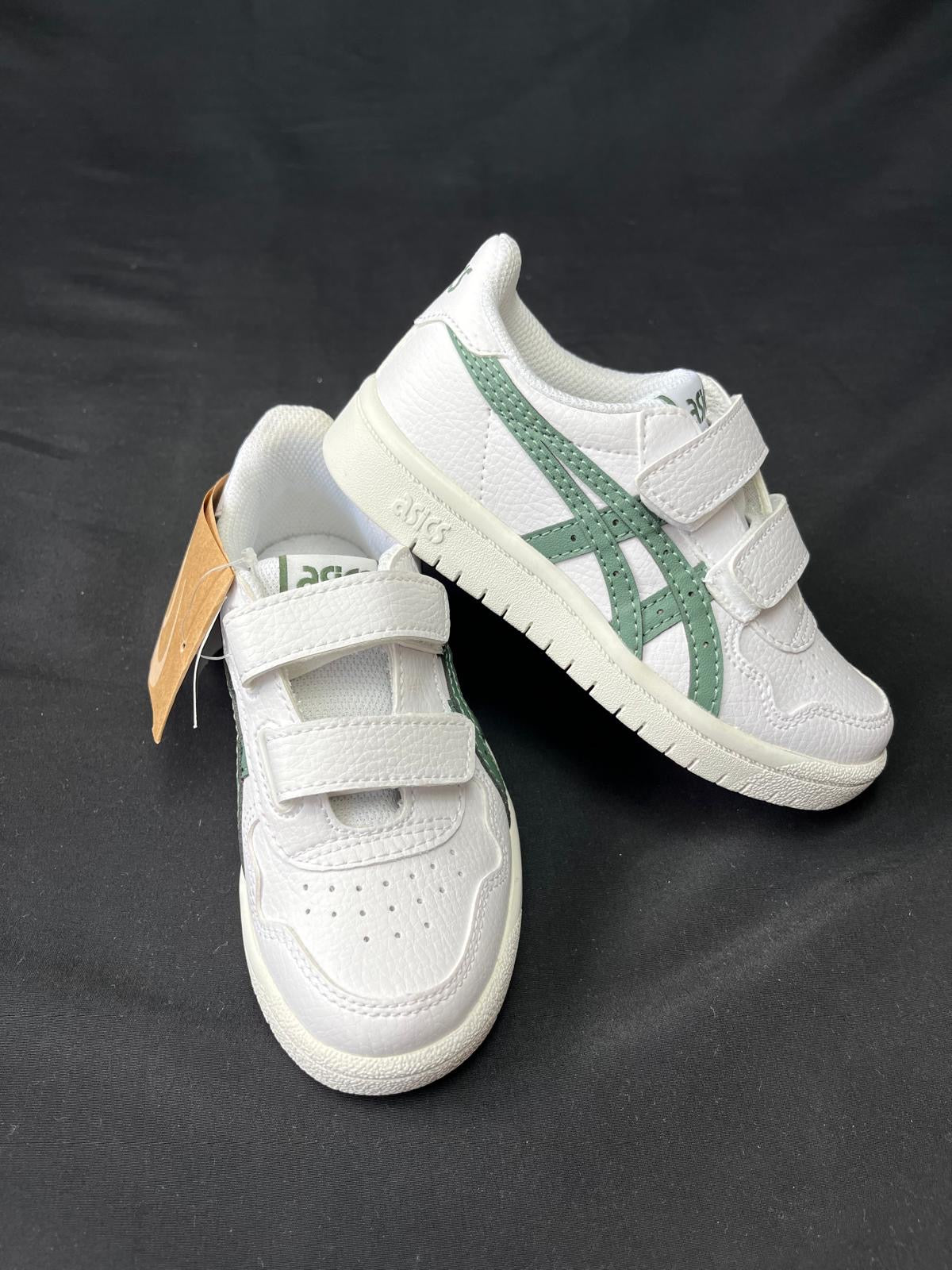 ASICS Japan White Green Kids Trainers