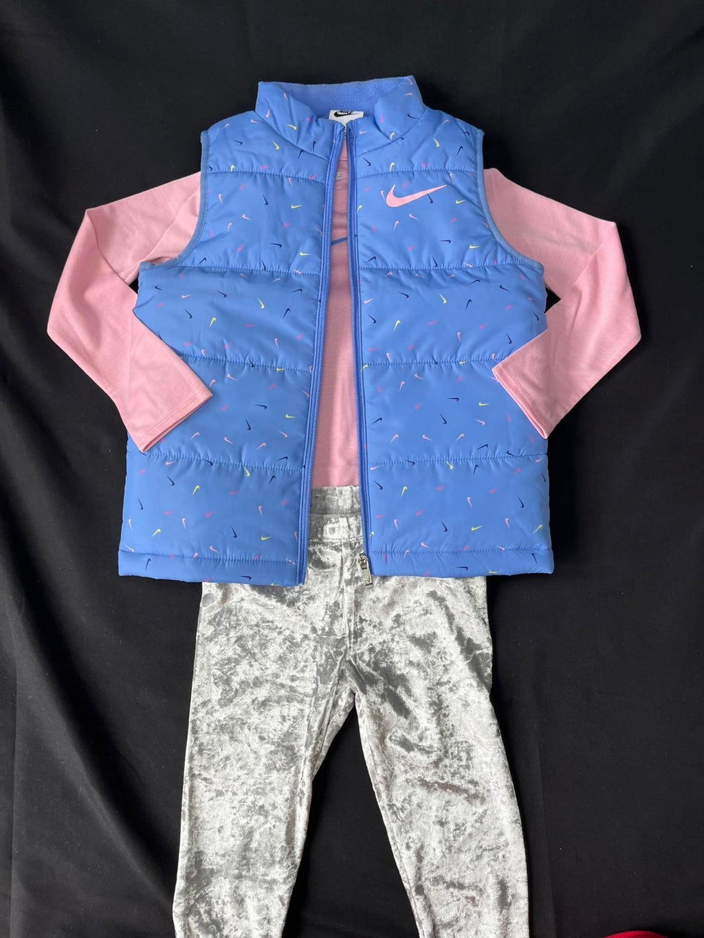 Girls Nike Blue 3 Piece Gilet Set