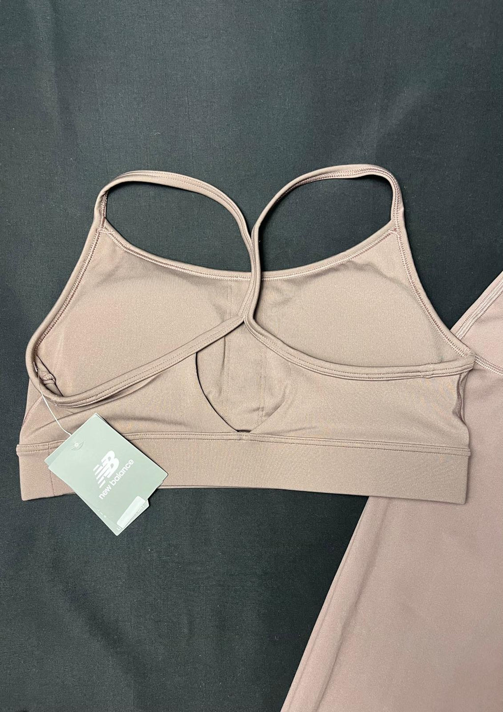 New Balance Beige Sports Bra & Leggings Set