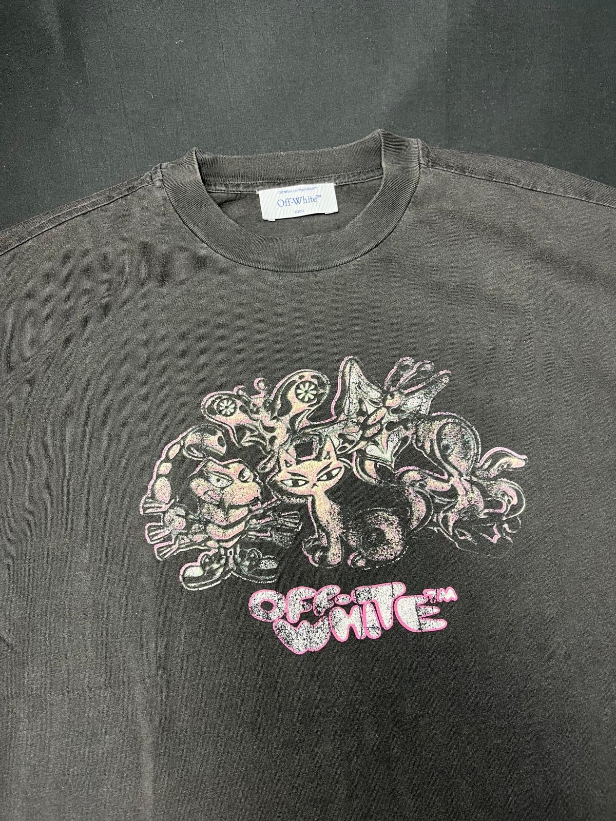 Off-White Women’s Washed Black Graphic T-Shirt