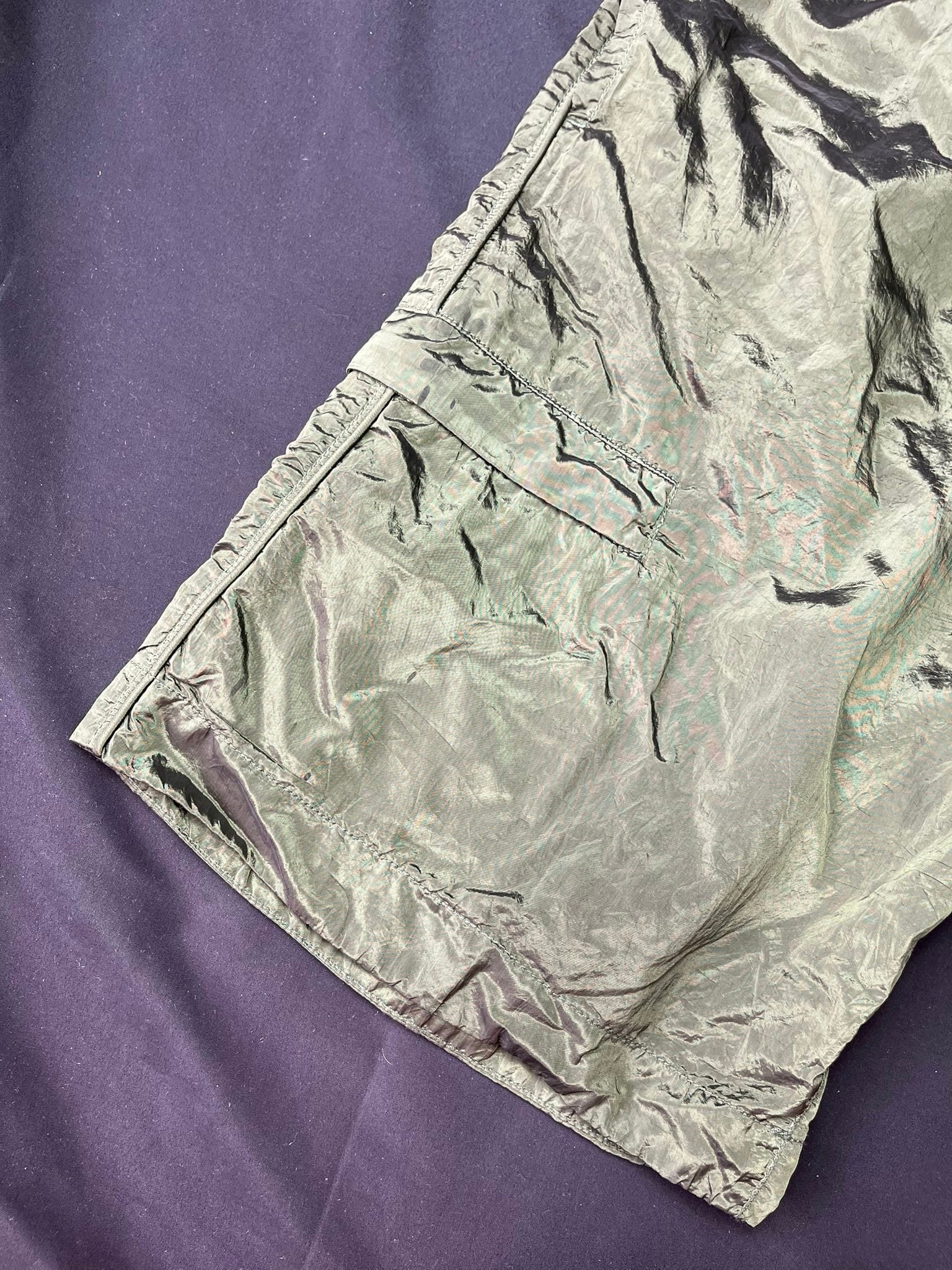 Stone Island Nylon Metal Khaki Cargo Shorts