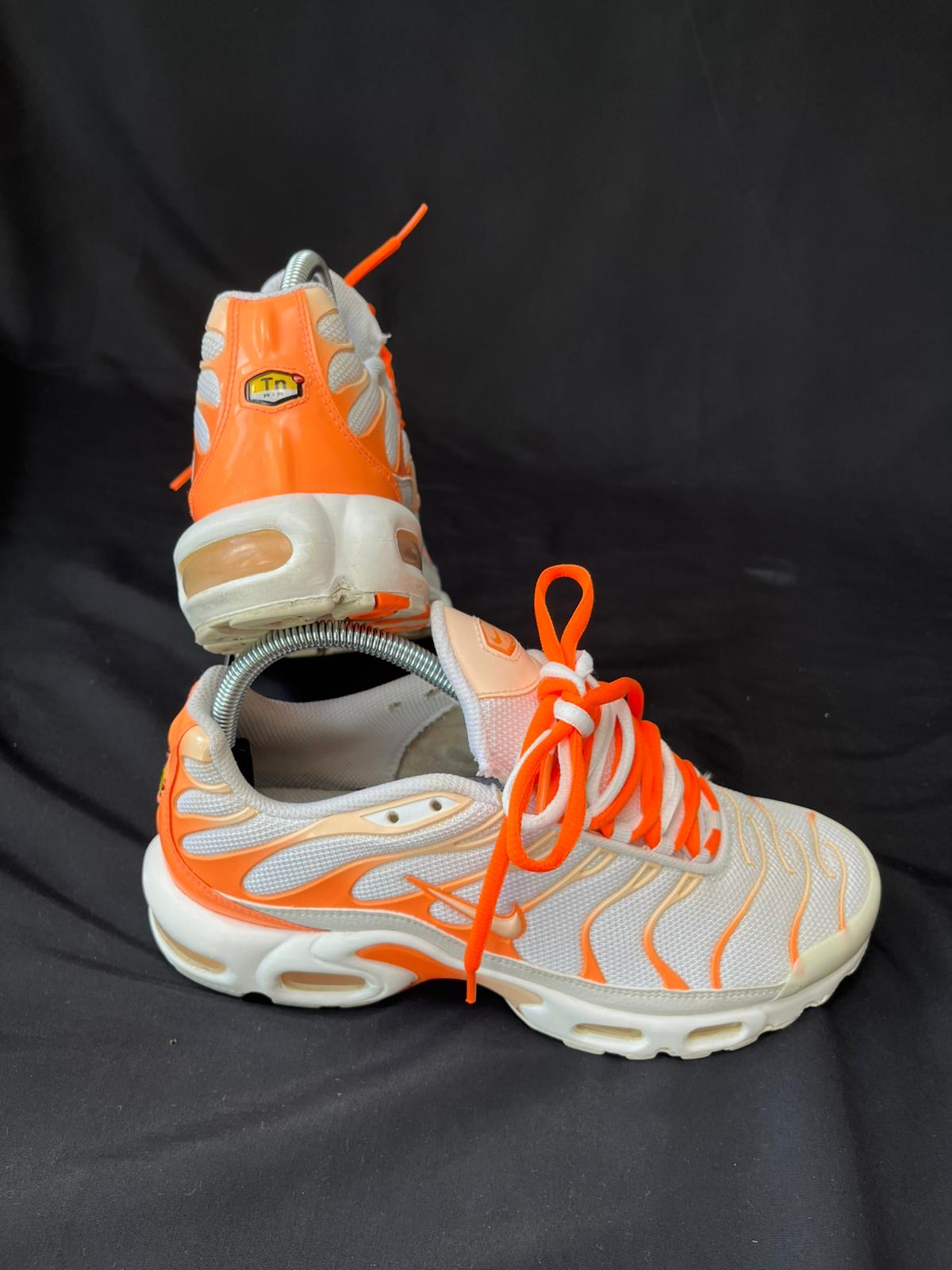 Nike Air Max Plus TN White Orange Trainers