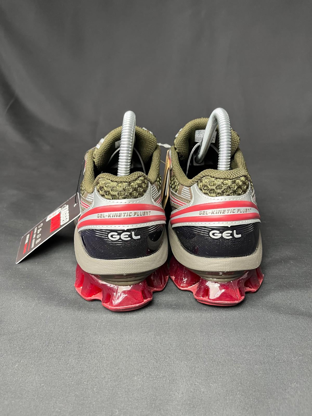 ASICS GEL-KINETIC Trainers – Khaki/Red