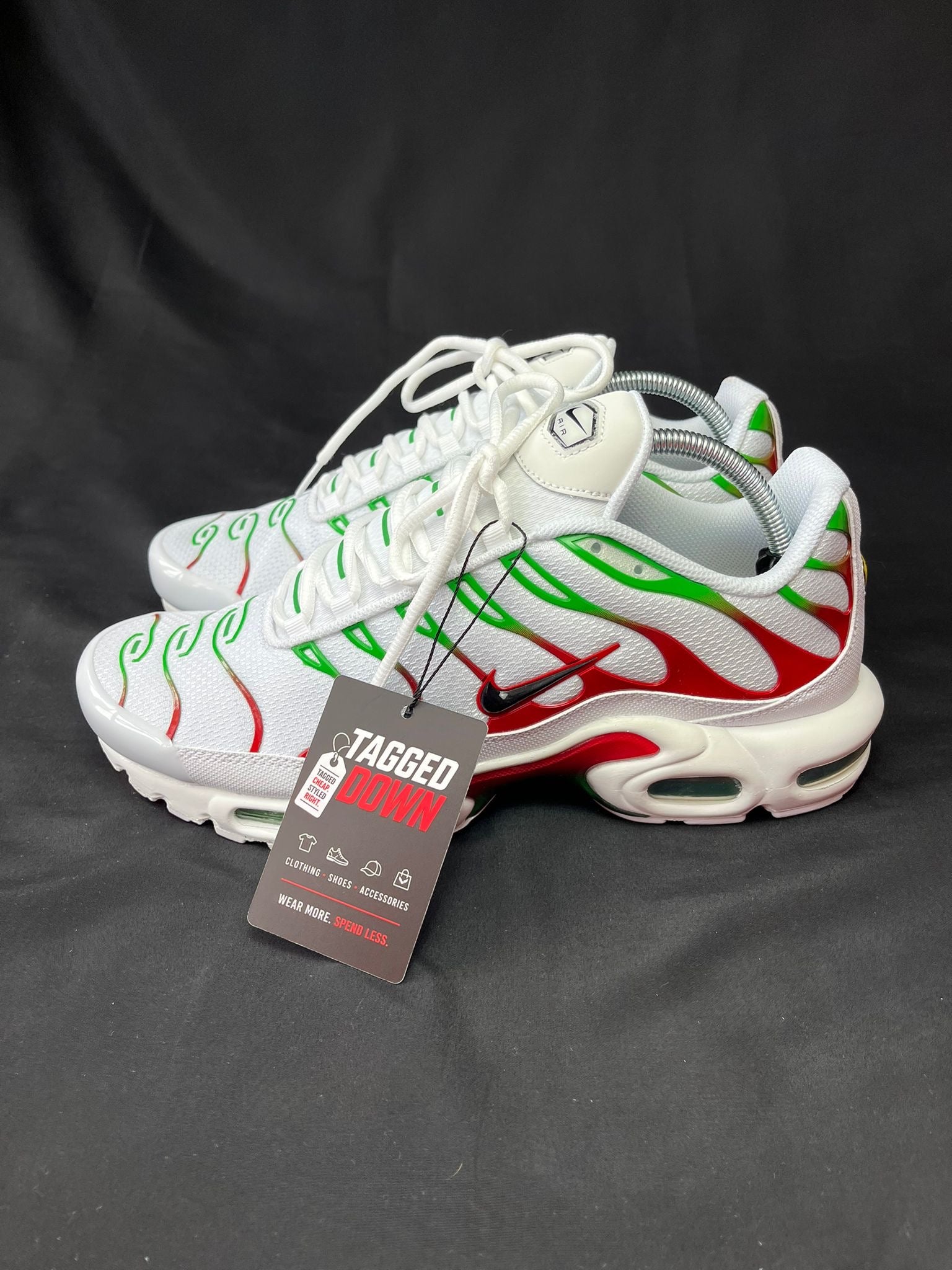 Nike Air Max Plus TN White Green Red Trainers
