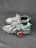 Authentic ASICS Gel-Venture 6 Grey Black Aqua trainers, worn once in like new condition with GEL cushioning.