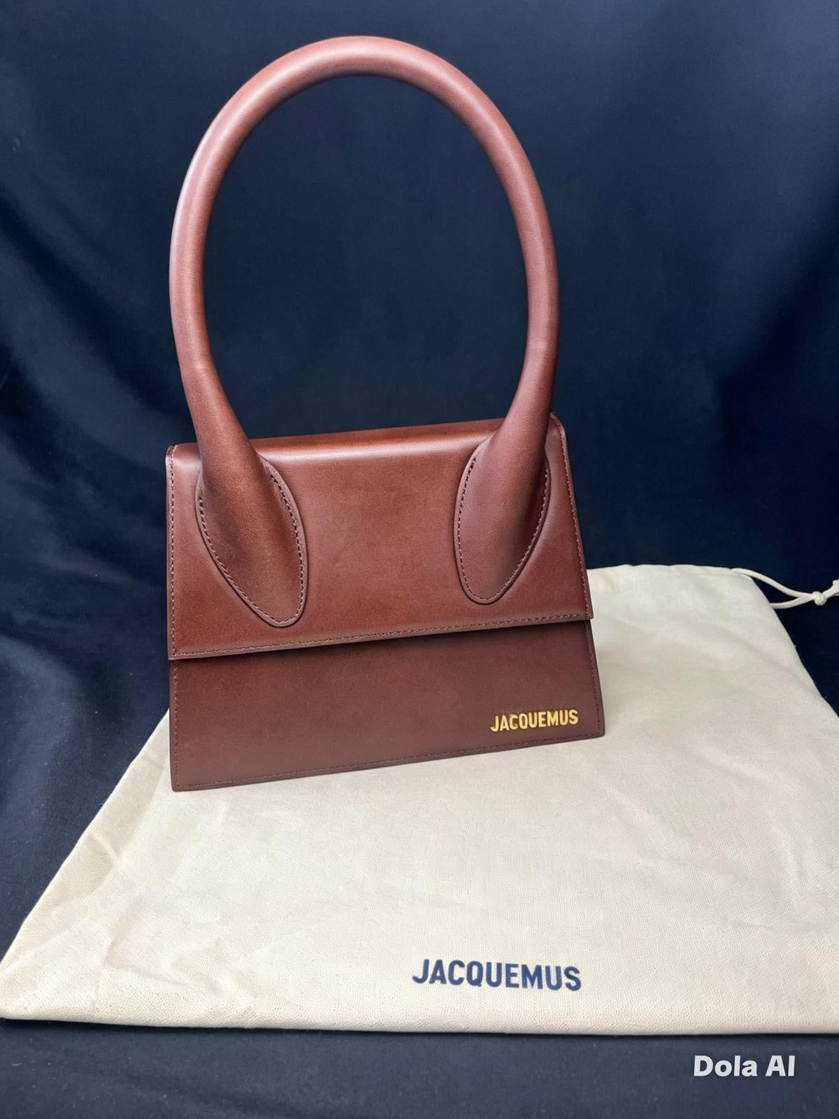 Jacquemus Le Grand Chiquito dark brown leather handbag, brand new with tags and original dust bag.