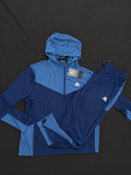 Authentic Montirex men’s navy and blue full tracksuit with matching hooded jacket and joggers, brand new with tags.