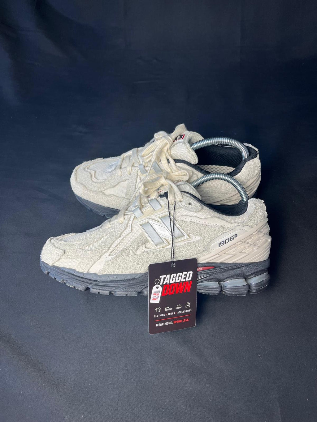New Balance 1906D trainers in a Cream and Grey colourway. Worn once like new with no original box.