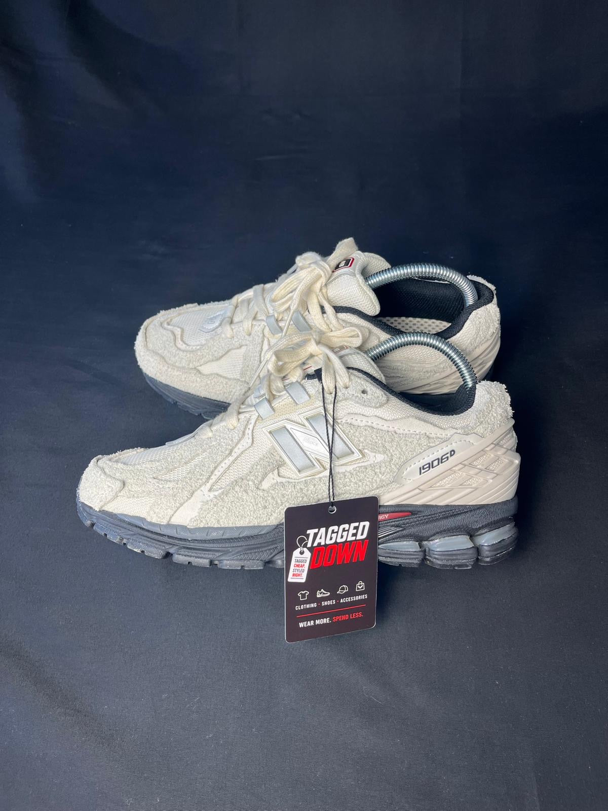 New Balance 1906D trainers in a Cream and Grey colourway. Worn once like new with no original box.