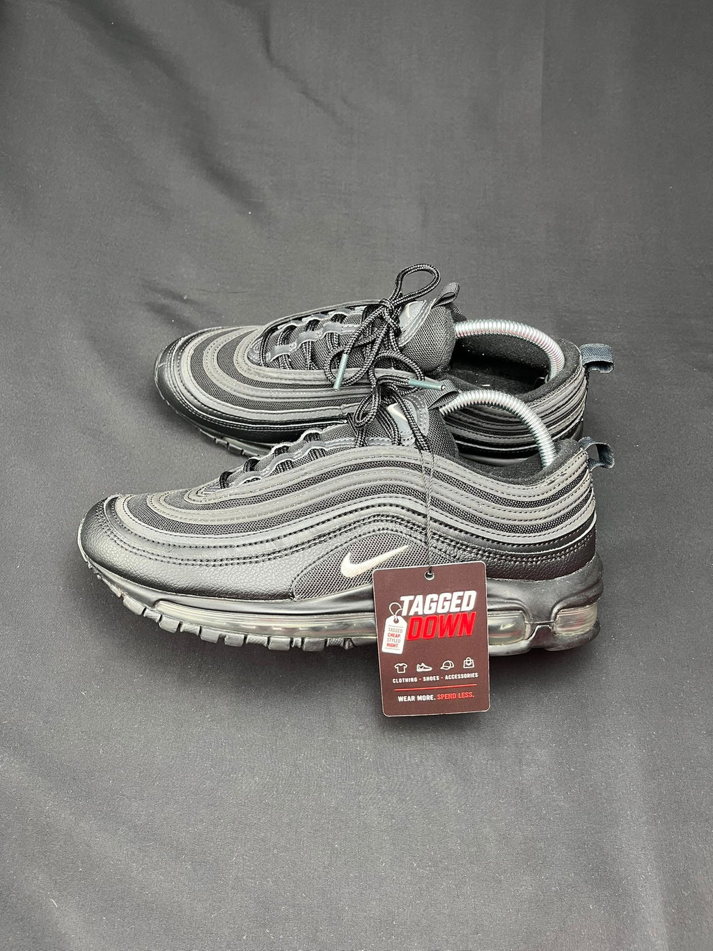 Nike Air Max 97 Triple Black trainers in like new condition without the original box.