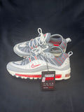 Nike Air Max 98 Grey White Red trainers UK Size 7