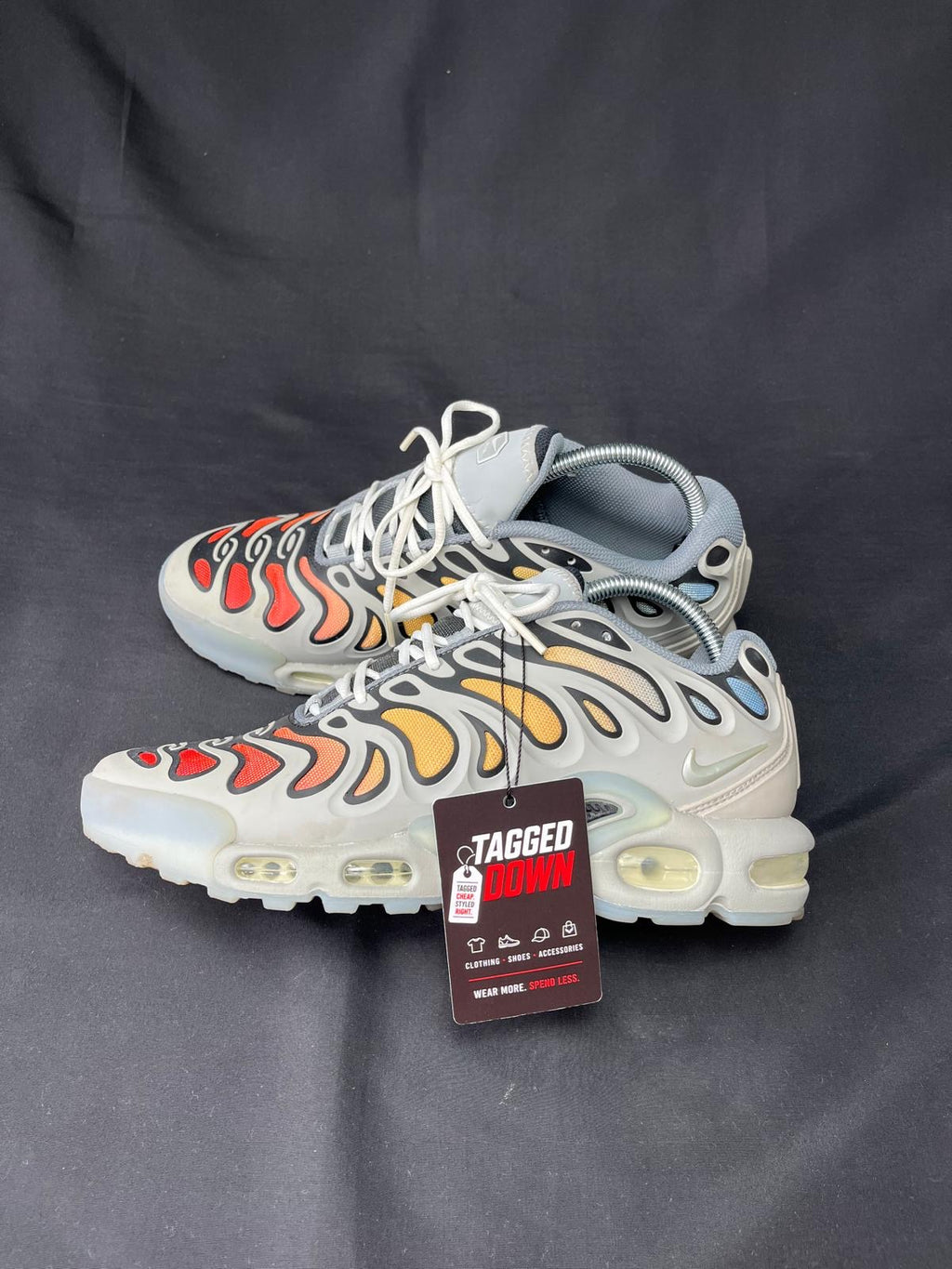 Nike Air Max Plus Drift Grey Orange Yellow trainers UK Size 7