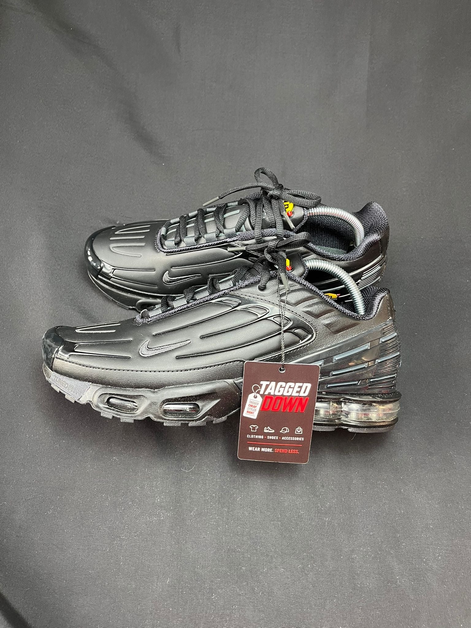Nike Air Max Plus III TN Triple Black trainers, brand new in the original box.