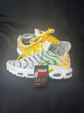 Nike Air Max Plus TN White Yellow Green Blue trainers UK Size 7