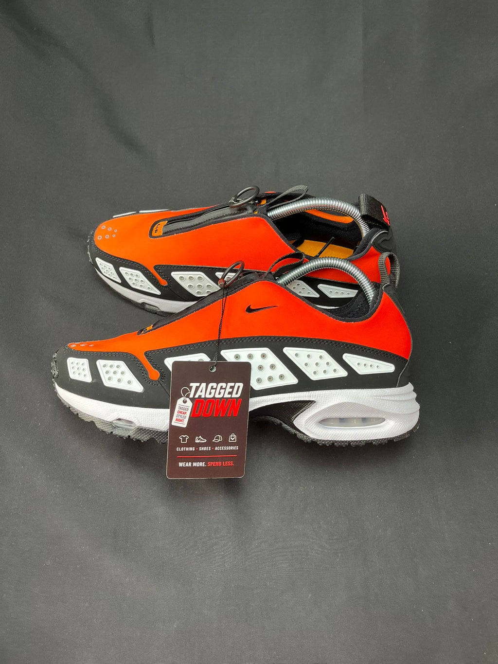 Nike Air Max SNDR trainers in Orange and Black, brand new without the original box.