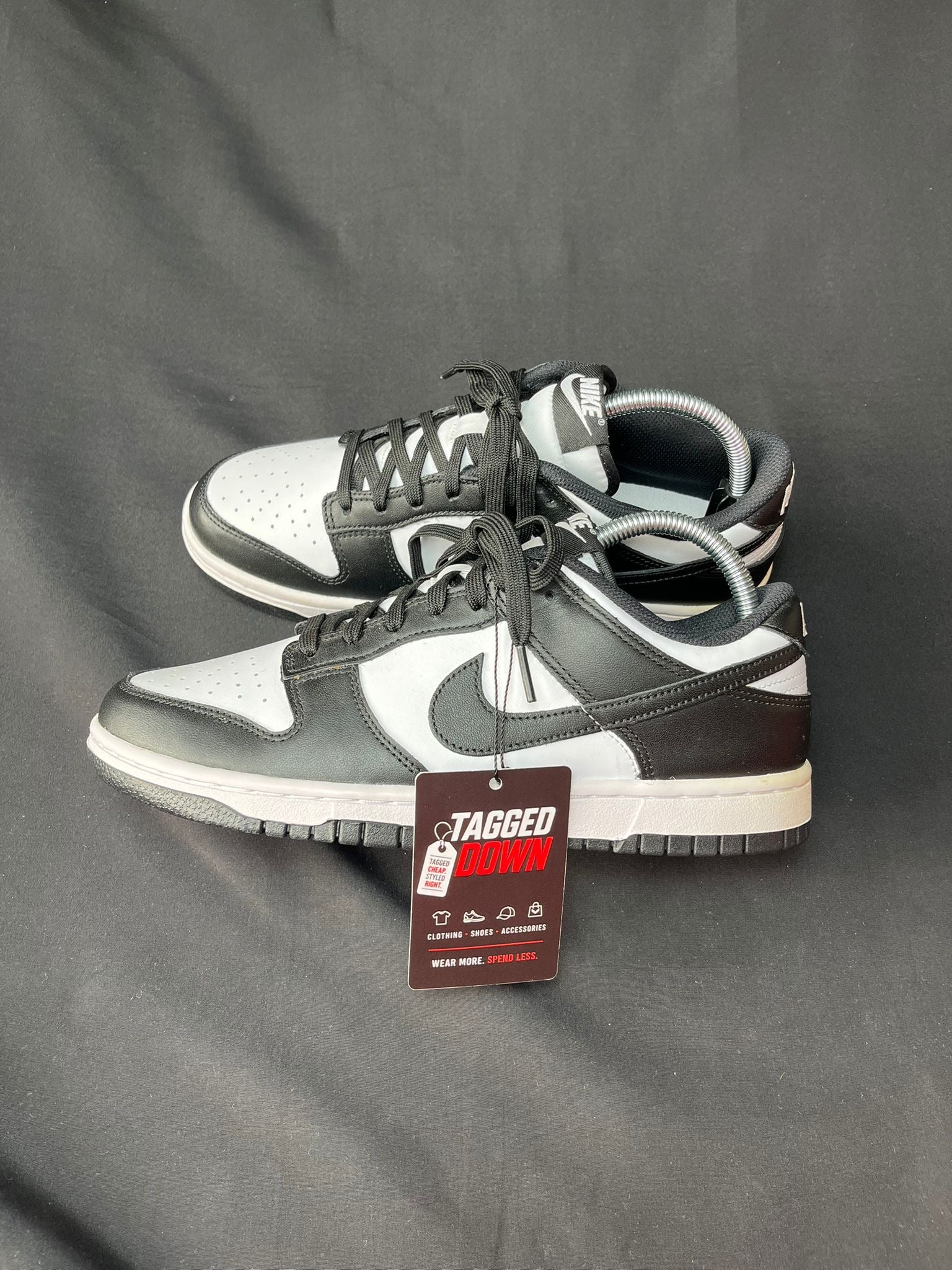 Nike Dunk Low Black and White trainers in UK Size 7, brand new ex-display pair without the original box.
