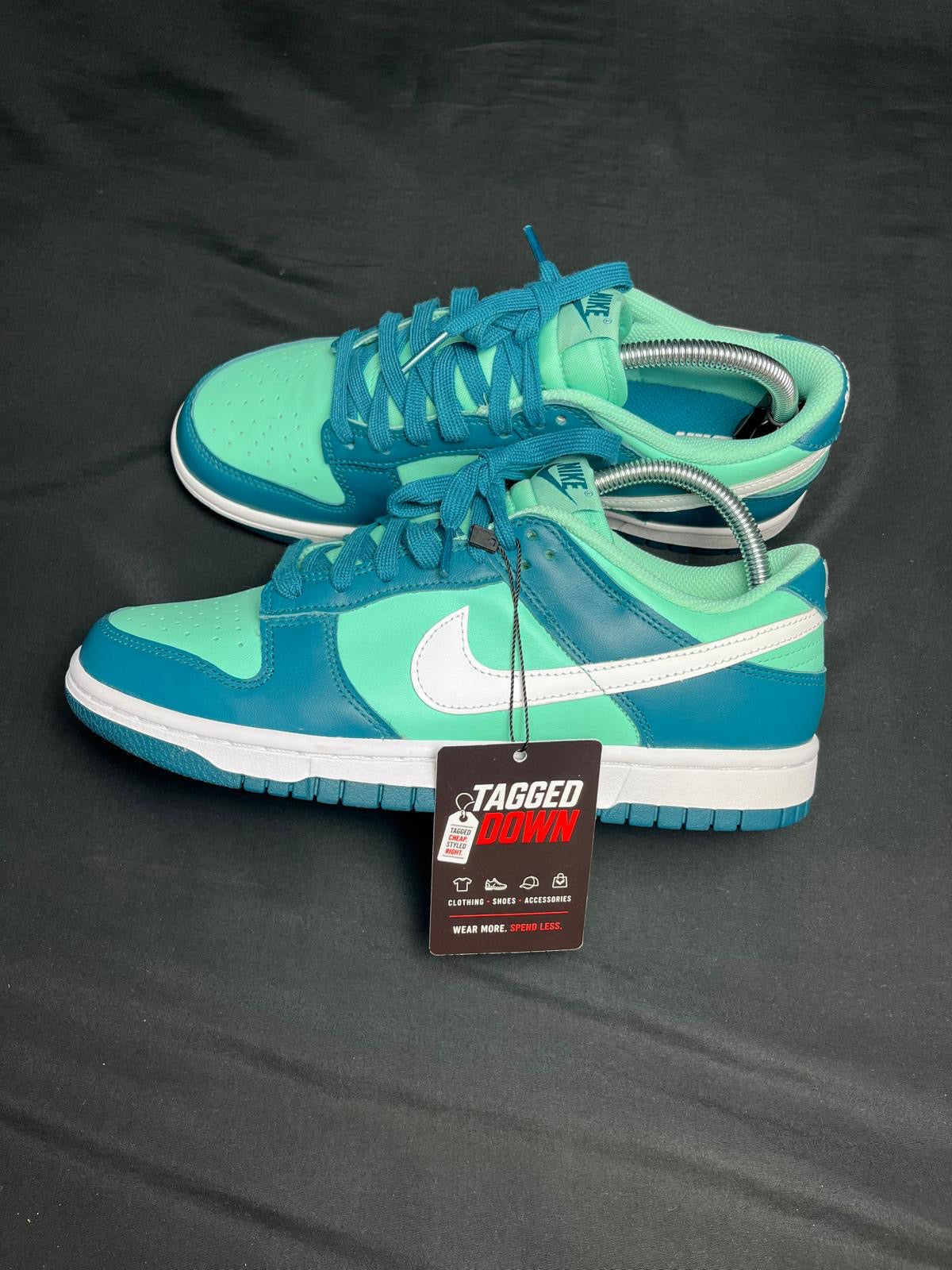 Authentic Nike Dunk Low Clear Jade trainers, worn once in like new condition.