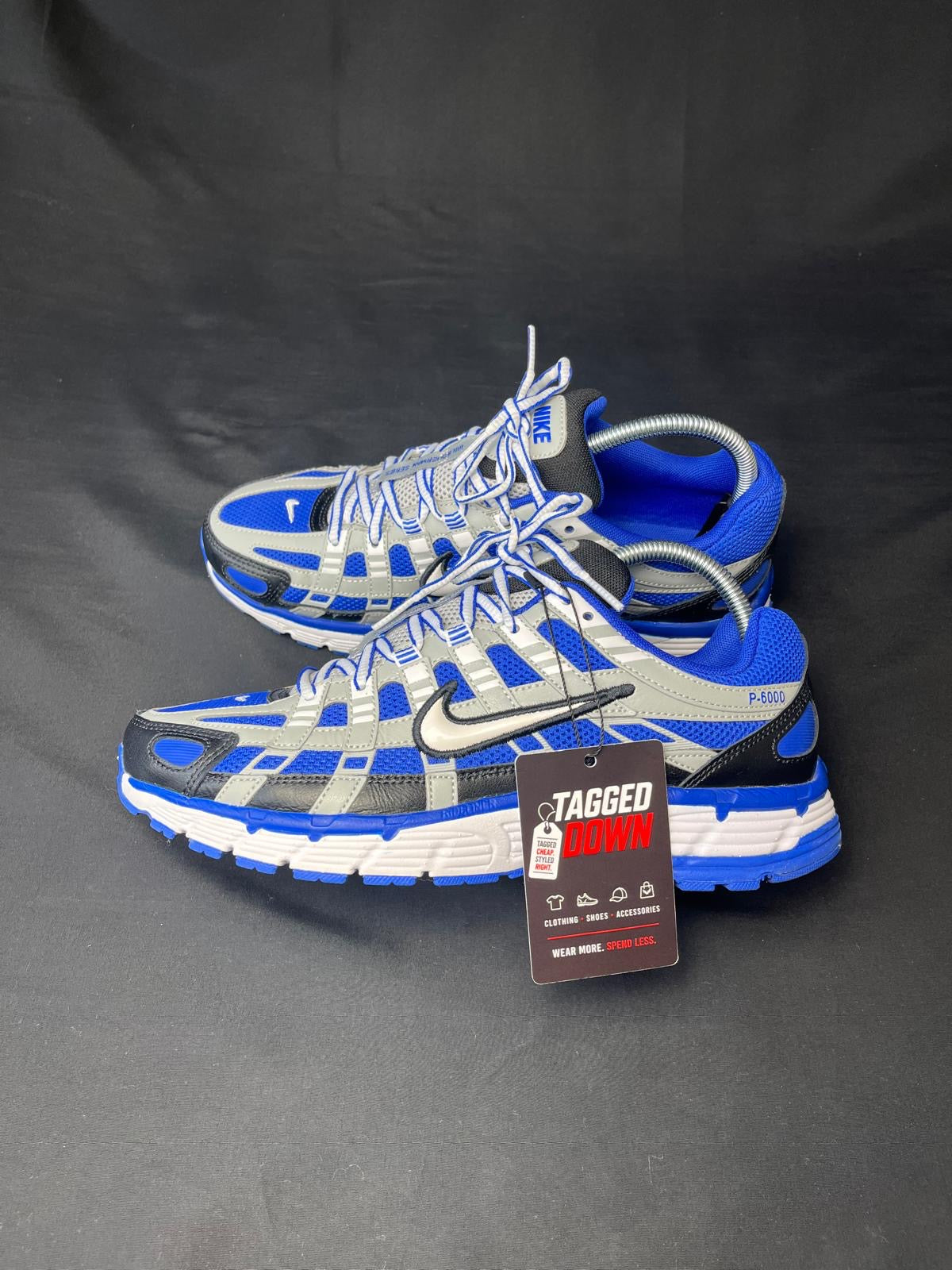 Nike P-6000 trainers in a Blue, Grey and Black colourway worn once in like new condition.