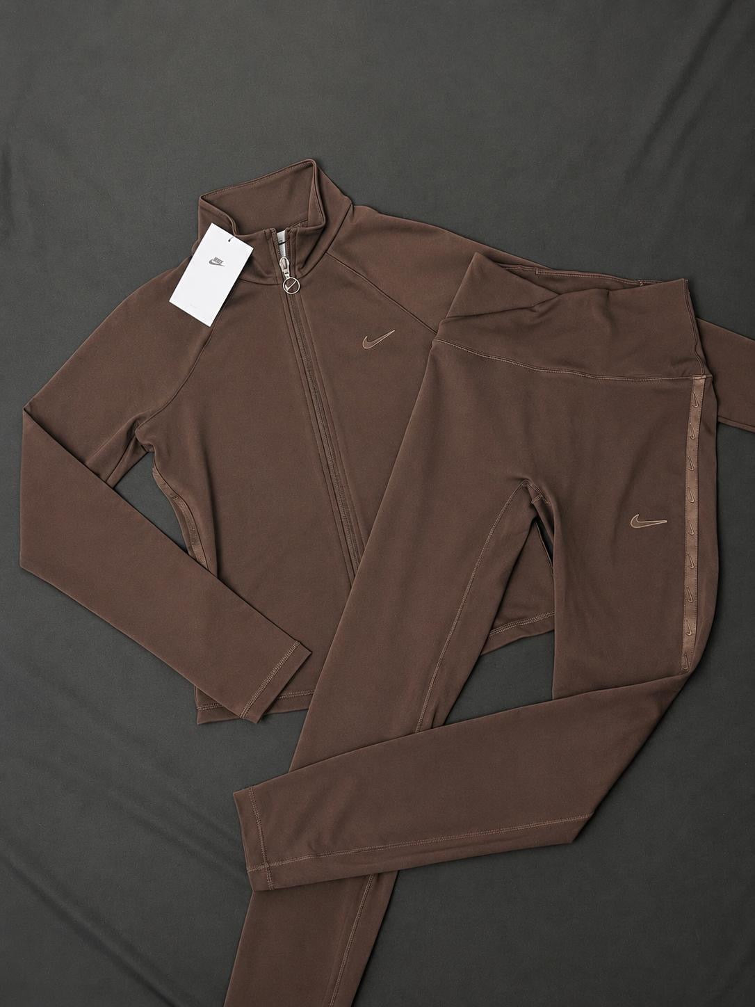 Nike Women’s Brown Jacket and Leggings Set in Brown, brand new with tags.