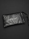 Off-White™ Black Utility Crossbody Pouch with adjustable shoulder cord, brand new without tags.
