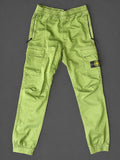 Authentic Stone Island Khaki cargo pants with removable Compass badge, pre-owned in excellent condition.