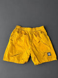 Authentic Stone Island Nylon Metal Burnt Orange swim shorts with removable Compass badge, brand new without tags.